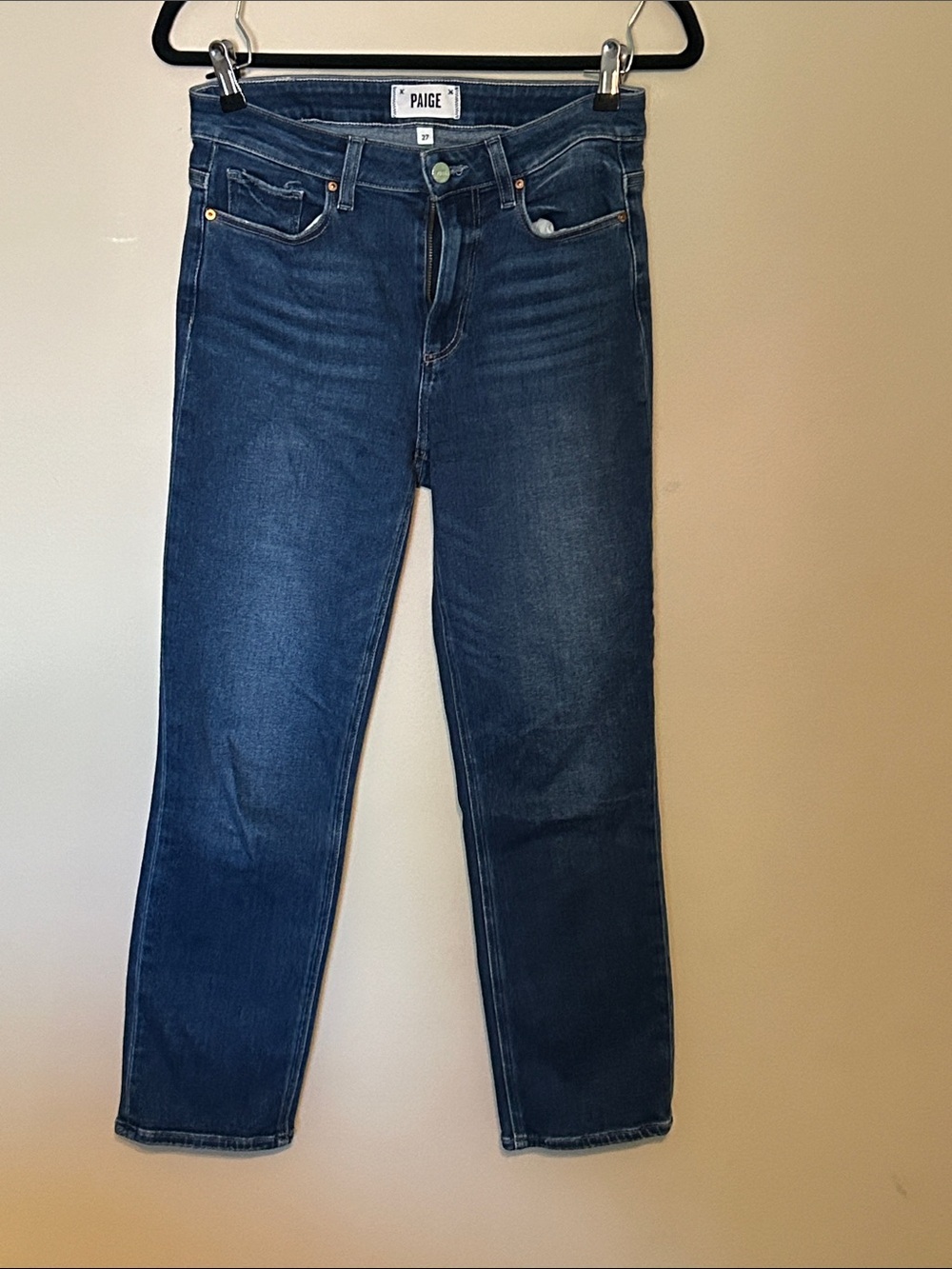 PAIGE Women’s Indigo Straight-Leg Cindy Crop Jeans